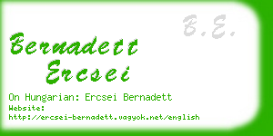 bernadett ercsei business card